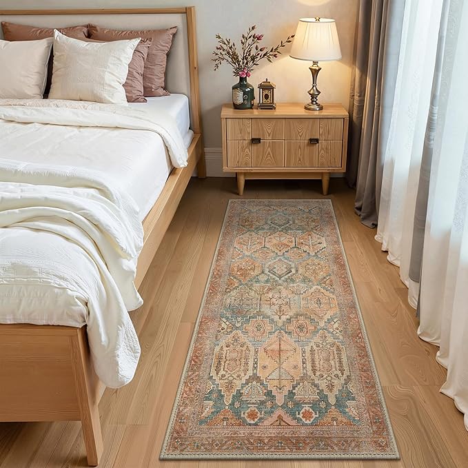 GENIMO Kitchen Mats for Floor Set of 3 Non-Slip Washable, Waterproof Lightweight Kitchen Rugs, Kitchen Floor Mat Runner Rug Carpet for Laundry, Sink, Hallway, Bathroom, Entryway, Clay