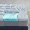 Dual Layer 4 Inch Cooling Memory Foam Mattress Topper Twin XL Size, 2 Inch Thick Soft Quilted Ice Silk Pillow Top Cover Plus 2 Inch Gel Memory Foam Mattress Pad for Back Pain Relief