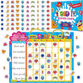 Magnetic Daily Chore Chart, Dry Erase Task Board-One Chart & 80 Jelly Stickers, Behavior Reward Chart System Monster-Themed Behavior Tracker for Kids’ Daily Routine, Potty Training