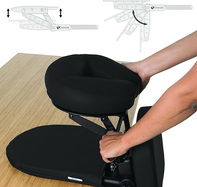 EARTHLITE Massage Kit Travelmate - Ultra-Portable Face Down Tabletop Massage System perfect for Vitrectomy Recovery & On-The-Go Massage