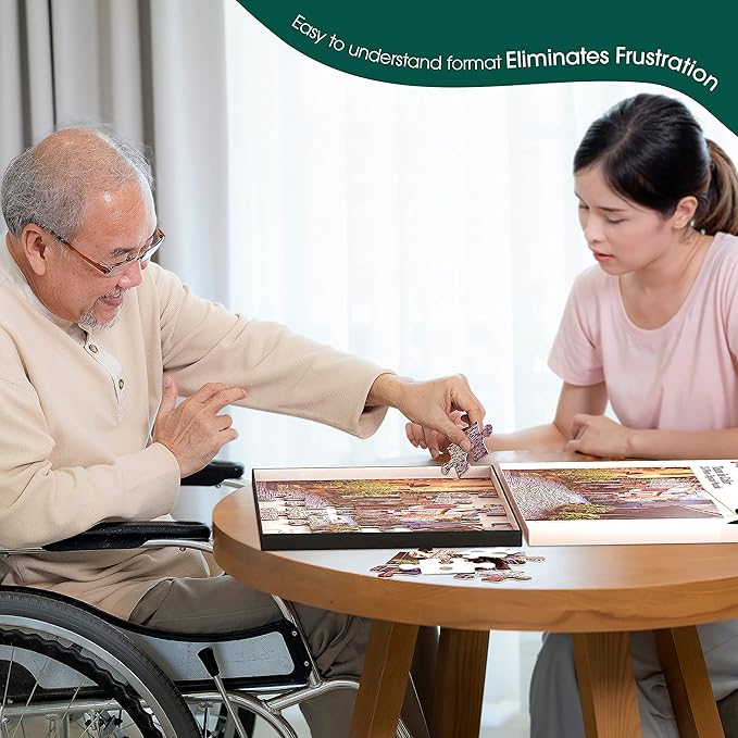 Keeping Busy Large Piece Puzzles for Seniors Puzzles for Dementia Patients | Color Coded Templates Dementia Activities for Seniors Alzheimers Products for Elderly Alzheimers Activities