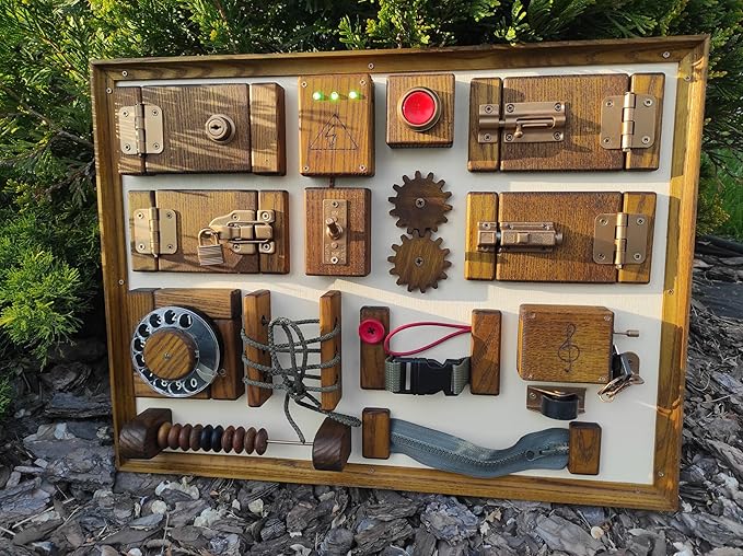 Dementia Activity Board, Wall Sensory Board for Adults, Senior Busy Board, Latch Board for Dementia and Alzheimer Patients, Rehab Tool for Care Homes and Memory Centers