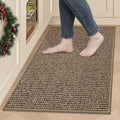 BEQHAUSE Kitchen Rugs 24"x36", Non-Slip Kitchen Mats for Floor, Super Absorbent and Stain Resistant Kitchen Rugs, Machine Washable Rugs for Kitchen, Hallway, Laundry & Sink, Taupe