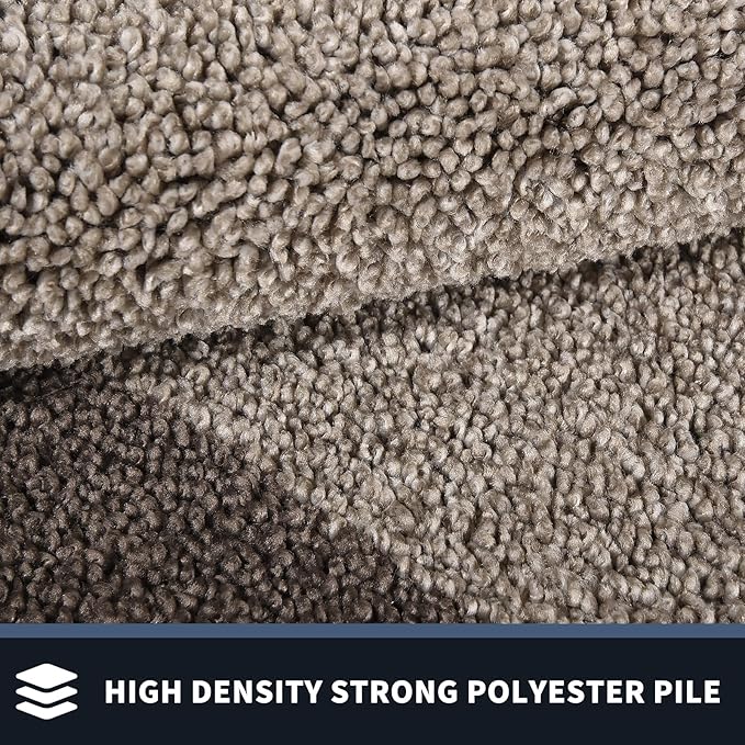 PURRUGS Dirt Trapping Door Mat 24" x 60", Non-Slip/Skid Machine Washable Entryway Rug, Shoes Scraper, Throw Rug, Super Absorbent Area Rug for Muddy Wet Shoes and Paws, Beige & Grayish Brown