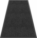 Front Door Mat, 4'x8' Indoor Outdoor Door Mat, Commercial Industrial Entrance Doormat, Heavy Duty Welcome Mat, Rubber Backing Non Slip Doormat for Entryway, Grey