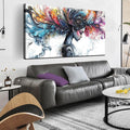 Girl Canvas Wall Art for Living Room - Colorful Abstract Wall Art Bedroom - Girl Room Wall Decor Size 29" x 59"