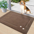BEQHAUSE Dog Door Mat for Muddy Paws 24"x36" Dirt Trapper Absorbent Doormat Non Slip Entryway Rugs Washable Stain Resistant Welcome Floor Mat Soft Low-Profile for Front Back Door, Brown