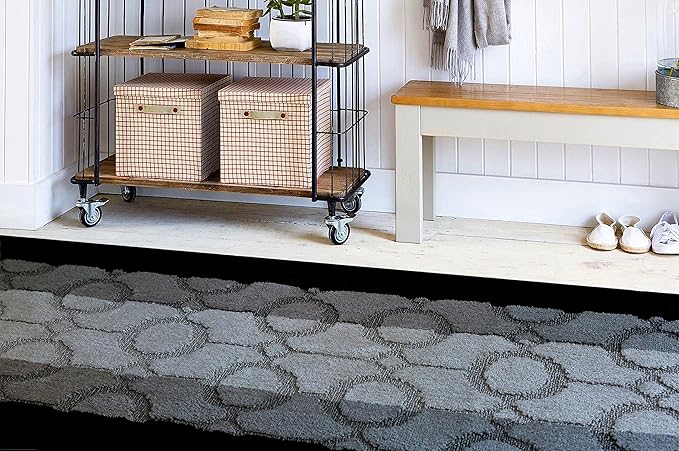 Custom Size Hallway Runner Rug Grey Color 31 inch Wide Select Your Length Non-Slip (Skid Resistance) Rubber Backing 2 feet x 31 inch