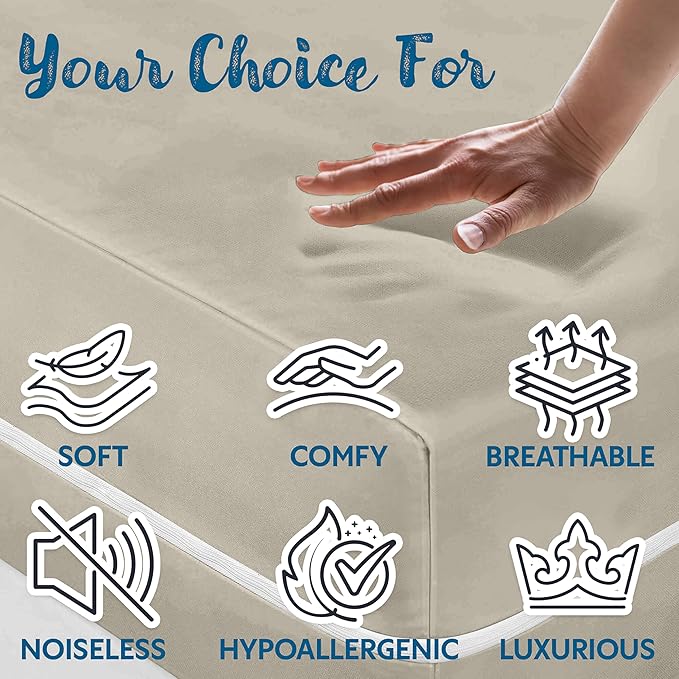 Guardmax Jersey Knitted Full Zippered Mattress Encasement - Waterproof & Bed Bug Proof Mattress Protector - Comfortable, Soft, and Noiseless Zippered Bedding - Dust Mite Proof (54 x 75 x 12)