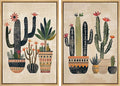 MUDECOR Framed Canvas Print Wall Art Set Mexican Cactus Tropical Botanical llustrations Modern Art Decorative Bohemian Calm/Zen for Living Room, Bedroom, Office - 24"x36"x2 Natural
