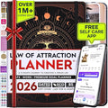 Deluxe 2026 Planner Weekly and Monthly | Law of Attraction Planner with Productivity App | 12-Month for Productivity, Gratitude & Goal Setting | Includes Foldable Vision Board, Gift Box & Stickers