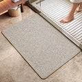 16"x24" Absorbent Quick Dry Bath Mats, Non-Slip Rubber Backing Bathroom Rug, Washable Bath Rugs for Bathroom Floor, Sink and Outside Shower, Low Pile Rug Fit Under Door, Minimalism, Brown