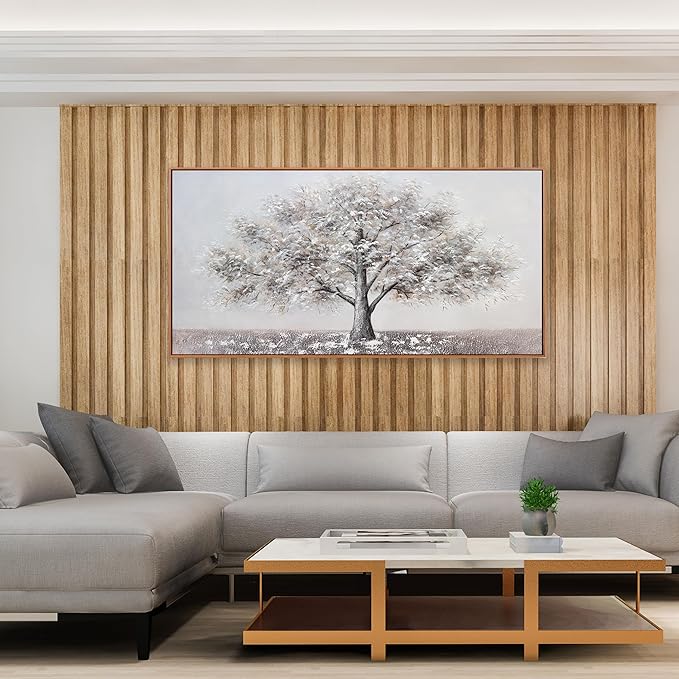 Room Decor Abstract Art Wall Decor Tree of Life Canvas Wall Art Unique Wall Decor Framed Artwork Modern Aesthetic Suitable for Living Room Bedroom and Office Home Decor 28x59 In
