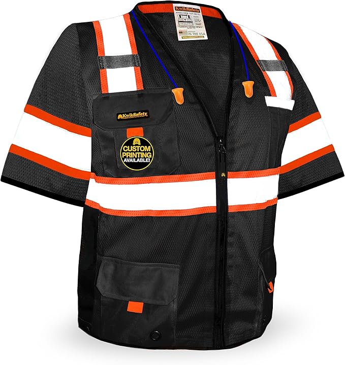 KwikSafety - Charlotte, NC - Men's & Women's Class 3 Safety Vest PPE Hi Vis Reflective ANSI OSHA