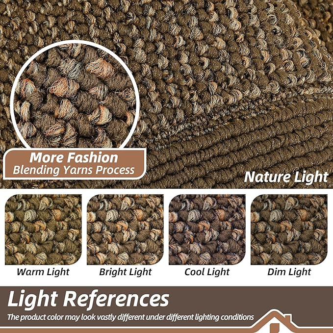 BEQHAUSE Indoor Door Mat 20" x 32", Dirt Trapper Door Mats Non-Slip Entryway Rugs Washable, Resist Dirt Absorbent Welcome Mat, Low Profile Floor Mats for Front Back Door and Entryway, Brown