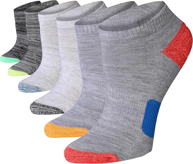 Tipi Toe Women’s 6-Pack Athletic Cushioned Running Ankle Socks – Soft, Breathable Fabric with Arch Support for Comfort