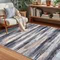 Modern Abstract Small Area Rug Indoor 3x5 Washable Rug Non-Slip Soft Entryway Rug Grey Black Multi Kitchen Mats Thin Print Faux Wool Floor Carpet Throw Rugs for Entrance Bedroom Home Decor