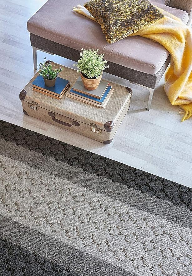 Custom Size Hallway Runner Rug Grey Color 31 inch Wide Select Your Length Non-Slip (Skid Resistance) Rubber Backing 34 feet x 31 inch