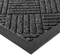 Front Door Mat Outside Entrance, 6' x 2' Heavy Duty Indoor Outdoor Door Mats for Entryway, Trap Dirt Outdoor Doormat Low Profile, Non Slip Welcome Mats for Front Door, Artificial Grass