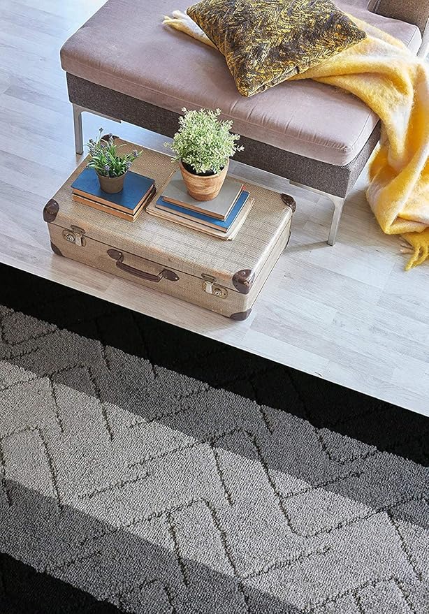 Custom Size Hallway Runner Rug Grey Color 31 inch Wide Select Your Length Non-Slip (Skid Resistance) Rubber Backing 22 feet x 31 inch