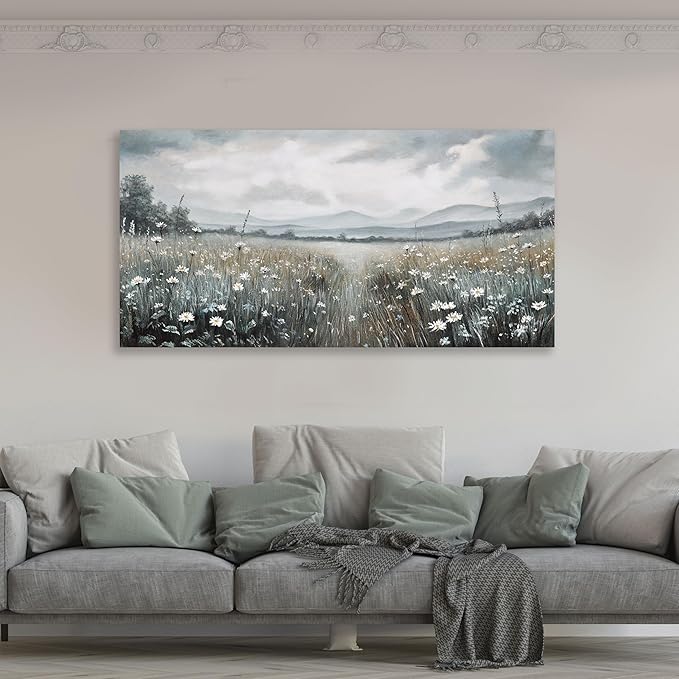 Glvzygy Canvas Wall Art Vintage Wall Decor Classical Painting Canvas Prints Vintage Floral Wall Art for Home Room Bathroom Decor Living and Office Home Decor 20"x40"