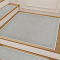 Comfortable Stair Landing Carpet Non Slip Breathable Chenille Rug for Wooden Steps Rubber Backing Landing Mat Covers Indoor Absorbent with Rubber Backing 30"X30" Grey