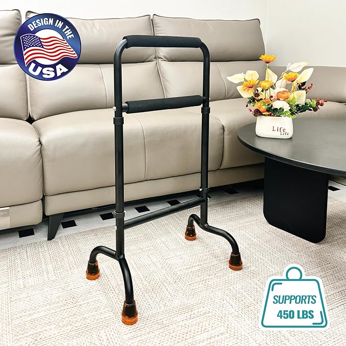 Stand Assist for Chair & Couch - Height Adjustable Mobility Aid for Seniors, Lightweight Aluminum Frame with 450lb Capacity