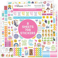 Bloom Daily Planners Newly Improved Classic Planner Sticker Sheets - Variety Sticker Pack for Decorating, Planning, Scrapbooking, etc. - 708 Stickers Per Pack!