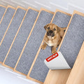 MBIGM 8" X 30" (7 in Pack) Non-Slip Carpet Stair Treads Non-Skid Safety Rug Slip Resistant Indoor Runner for Kids Elders and Pets with Reusable Adhesive - Light Gray