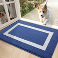 OLANLY Indoor Door Mat, 30x17, Non-Slip Absorbent Resist Dirt Entrance Mat, Washable Low-Profile Inside Entry Doormats for Entryway, Navy