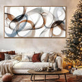 Framed Canvas Wall Art - Large Abstract art prints for Home & Office Decor - Brown Modern, Minimalist Wall Art Decor for Living Room, Bedroom Farmhouse Wall Decor Wood Frame 20×40IN