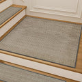 Comfortable Stair Landing Carpet Non Slip Breathable Chenille Rug for Wooden Steps Rubber Backing Landing Mat Covers Indoor Absorbent with Rubber Backing 30"X30" Black White