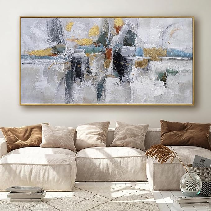 Abstract Wall Art Colorful Canvas Wall Art Living Room Decorations Large Wall Art Office Decor Abstract Watercolor For Home Bedroom Decor Kitchen Artwork 29x58 Inch With Framed