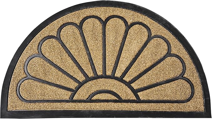 ubdyo Front Door Mat - Low Pile Front Door Mat Outside Entrance - Muddy Dirt Trapping Welcome Matt Outdoor - Rubber Backing Anti Slip Indoor Doormat Entrance, 30" x 17", Bright Yellow