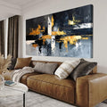 Abstract Canvas Wall Art Decor Modern Wall Art for Living Room Black and White Wall Art Prints Gold Artwork for Walls Modern Abstract Art Abstract Canvas Art Wall Decor Bedroom Office Decor 20" X 40"