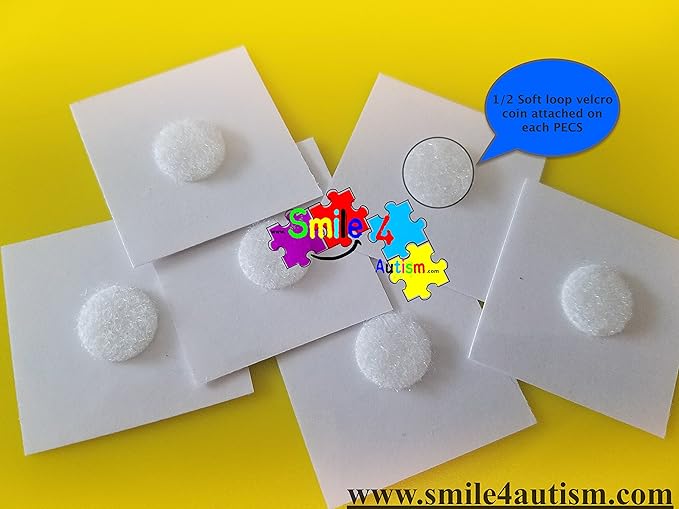 Smile4Autism Small 2"x2" Loose Visual Picture Cards, Receptive and Expressive Language, Speech Articulation Therapy, ASD, ADD, ADHD, Apraxia, & Stroke Patients. (Blank Cards 30 Pcs, Plastic)