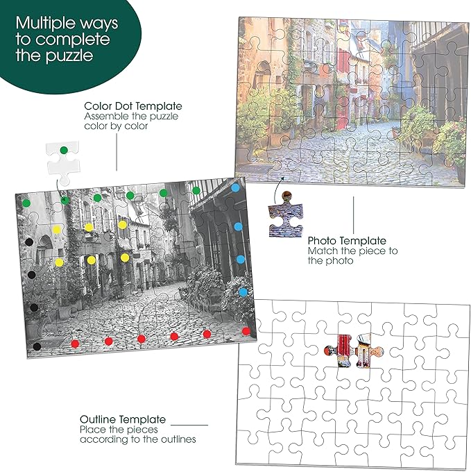 Keeping Busy Large Piece Puzzles for Seniors Puzzles for Dementia Patients | Color Coded Templates Dementia Activities for Seniors Alzheimers Products for Elderly Alzheimers Activities