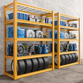 REIBII Storage Shelves 40''W Garage Shelving Heavy Duty Metal Shelving 2000LBS Metal Shelves 5 Tier Industrial Shelf for Kitchen Pantry Warehouse Basement 72" H x 40''W x 17.8''D Yellow, 2 Pack
