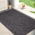 PURRUGS Dirt Trapping Door Mat 34" x 59", Non-Slip Machine Washable Entry Rug, Shoe Scraper, Dog Doormat, Super Absorbent Welcome Mat for Front & Back Door, Muddy Wet Shoes & Paws, Charcoal