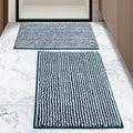 Ultra-Soft Bathroom Rug Set, 2-Piece – Absorbent, Non-Slip, Machine Washable Bath Mats for Bathroom, Shower, Sink, Kitchen （20" x 32" + 17" x 24"）