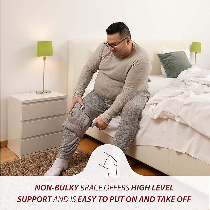 KARM Plus Size Knee Brace for Women & Men Plus Size - Adjustable Knee Support Brace for Meniscus Tear, Arthritis Pain, Compression with Side Stabilizers - Obese People (4XL/5XL/6XL Gray)