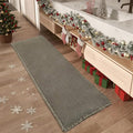 AMOAMI Upgraded Waffle Runner Rug, Super Absorbent Non Slip Bath Mats for Bathroom Floor, Machine Washable Bathroom Runner Rug with Tassels, Ideal for Hallway Bedroom Laundry Room, Green, 2'x 4'