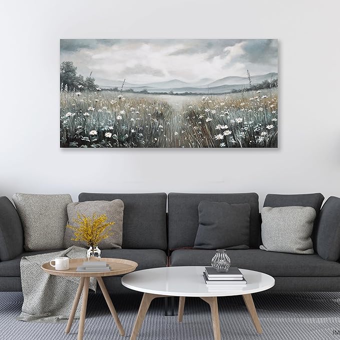Glvzygy Canvas Wall Art Vintage Wall Decor Classical Painting Canvas Prints Vintage Floral Wall Art for Home Room Bathroom Decor Living and Office Home Decor 29"x58"