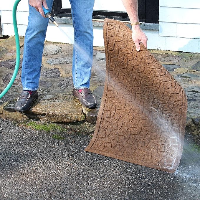 WaterHog Boot Tray Indoor Entrance - Slip-Resistant, Waterproof Dirt-Trapping Door Mat, Indoor/Outdoor, Slip-Resistant, for Front Door, Back Door, Porches, Garage, and Entryways, Charcoal, 15" x 36"