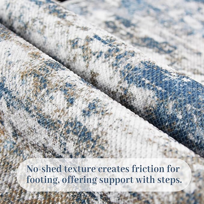 Runners for Hallways Ultra Non-Slip 2x8 Washable Kitchen Rug Abstract Tear and Stain Resistance No Pile Hand-Woven Style Lightweight Runners for Entryway, Laundry Room, Bedside, Multi
