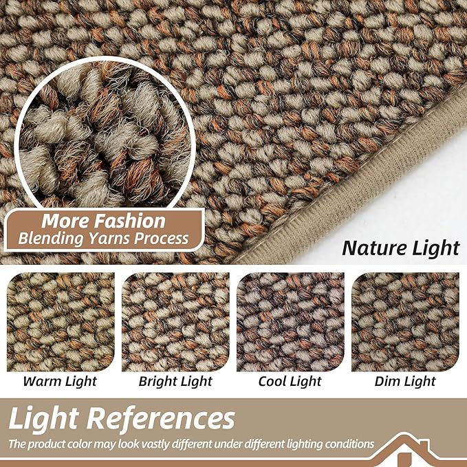BEQHAUSE Dirt Trapper Door Mat 32" x 48", Non-Slip Washable Doormats Entrance Mat, Dirt Resistant and Absorbent Welcome Mat, Low Profile Floor Mats for Front Back Door and Entryway, Beige