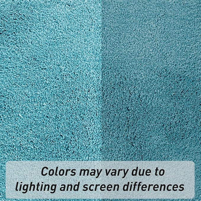 Luxury Quick Dry Non-Slip Bathroom Rugs【24'' x 47'' Blue】 Highly Absorbent Washable and Ultra Soft, Extra Thick Fluffy Bath Mats for Shower/Kitchen/Bathtub Floor