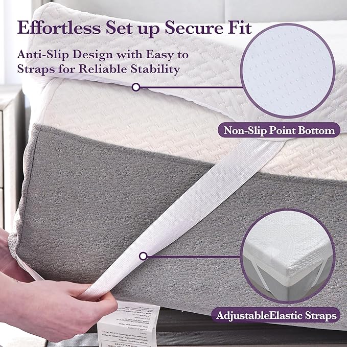 SINWEEK 3 Inch Gel Memory Foam Mattress Topper with Cooling Cover Ventilated Soft Mattress Pad, Bed Topper, CertiPUR-US Certified, Twin XL Size