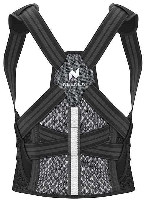 NEENCA Medical Posture Corrector Back Brace for Women & Men, Fully Adjustable Back Support, Shoulder Straightener for Upper and Lower Back Pain Relief - Scoliosis, Hunchback, Thoracic, Spine Corrector