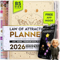 Manifestation Journal – Hourly, Weekly & Monthly Planner with Productivity App | 12-Month Life Organizer & Goal Planner | Spiral Journal, Habit Tracker, Foldable Vision Board & Gift Box